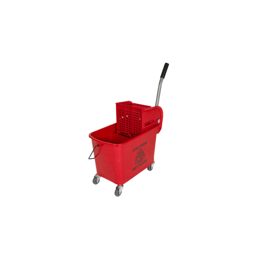 CUBETA 20 LITROS COLOR ROJO CON EXPRIMIDOR SKU 9000RJ