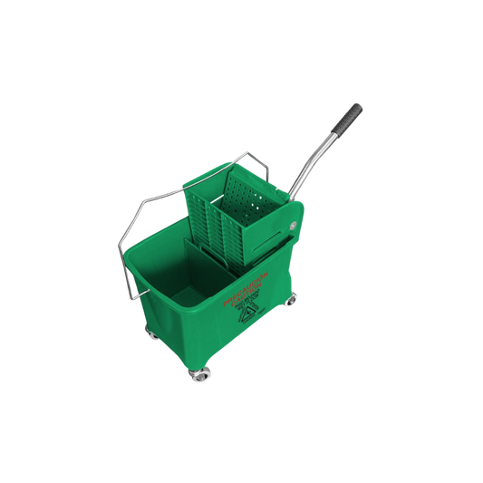 CUBETA 20 LITROS COLOR VERDE CON EXPRIMIDOR SKU 9001VD