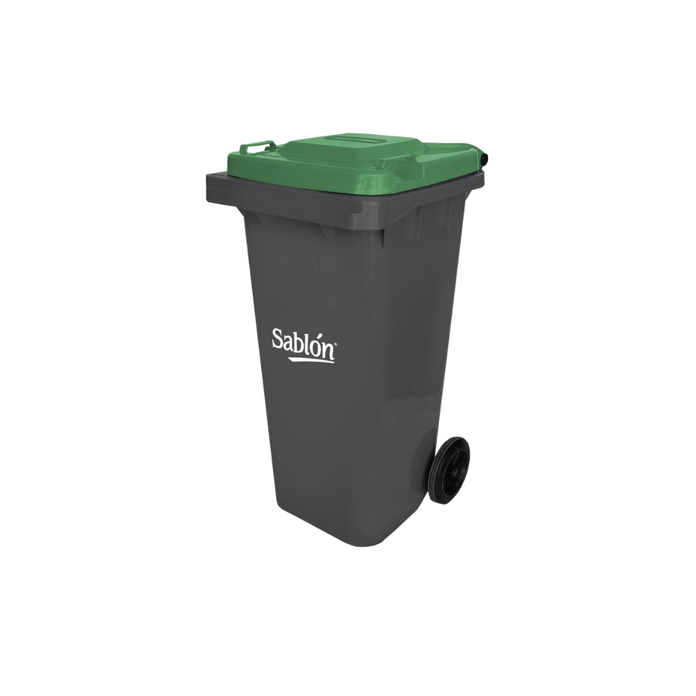 CONTENEDORES DE BASURA CON PEDAL 120 LITROS CUERPO GRIS Y TAPAS DE COLOR 8324GR 8323AM