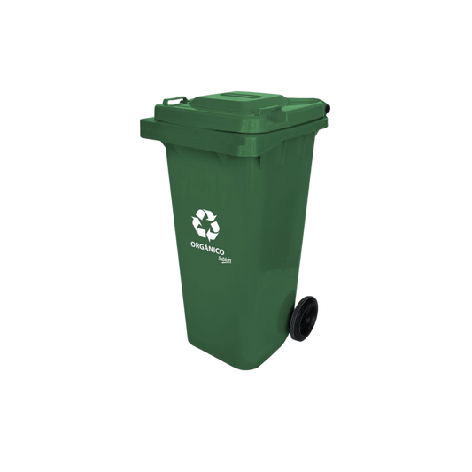 CONTENEDORES SIN PEDAL DE 120 LITROS CON IMPRESO ORGÁNICO E INORGÁNICO MARCA SABLÓN 9306OR