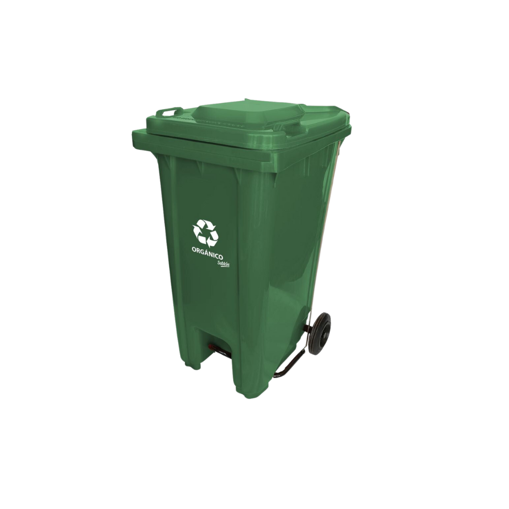 CONTENEDOR DE BASURA 240 L CON PEDAL CON INSERTO ORGÁNICO, INORGÁNICO O RPBI 9546OR