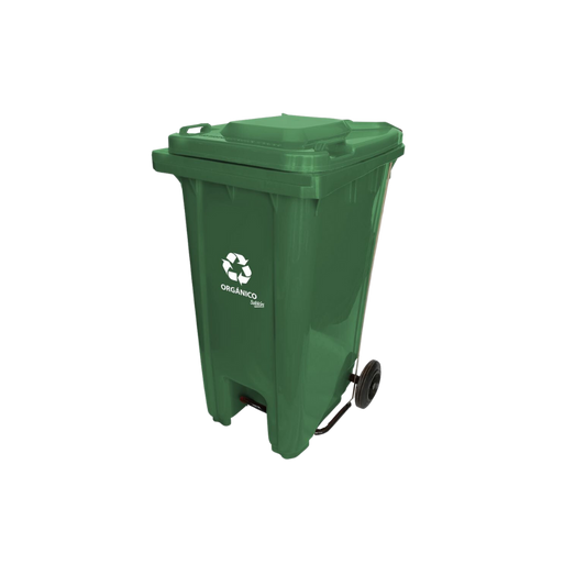 CONTENEDOR DE BASURA 240 L CON PEDAL CON INSERTO ORGÁNICO, INORGÁNICO O RPBI 9546OR