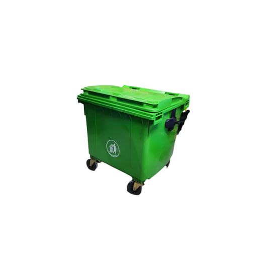 CONTENEDOR DE 1100 LITROS CON TAPA Y LLANTAS HEAVY DUTY AM-31100
