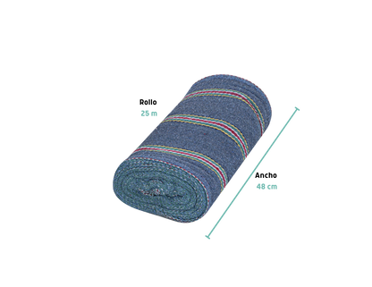 JERGA EN ROLLO SARGA LIGERA, 25 M X 48 CM, KLINTEK MODELO: 57100 57101 CLAVE: JER-25RL JER-25AL