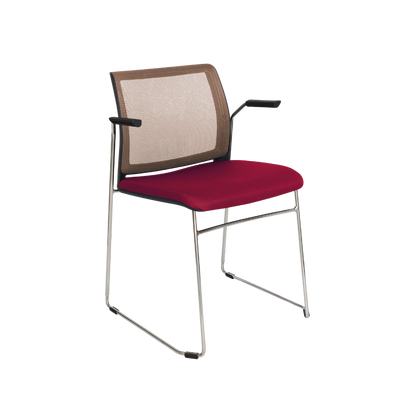 SILLA VISITANTE INTERIOR OFFIHO ALPHA CON BRAZOS OHV-105
