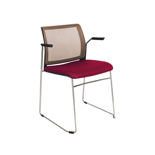 SILLA VISITANTE INTERIOR OFFIHO ALPHA CON BRAZOS OHV-105