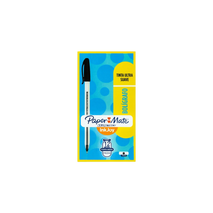 BOLÍGRAFO NEGRO PAPER MATE 1 MM CAJA CON 12 PIEZAS LA3533