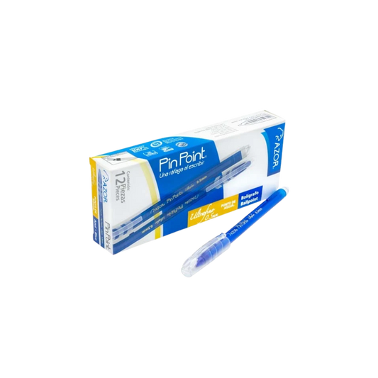 BOLÍGRAFO AZUL PUNTO ULTRAFINO PIN POINT COLOR AZUL CAJA CON 12 PIEZAS 301.6840AZ