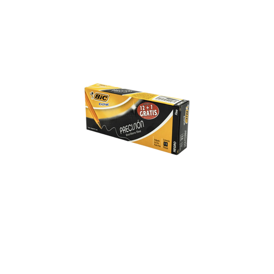 BOLÍGRAFO BIC CLÁSICO COLOR NEGRO PUNTO FINO 12 PIEZAS 007501014511061LINEA
