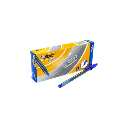 BOLÍGRAFO AZUL CRISTAL BIC ULTRAFINO 0.7 MM CAJA CON 12 PIEZAS 70330198937
