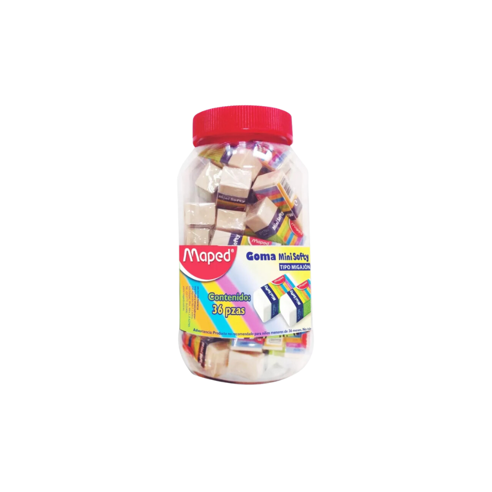 GOMA BLANCA DE MIGAJÓN MAPED BOTE CON 36 PIEZAS 117355