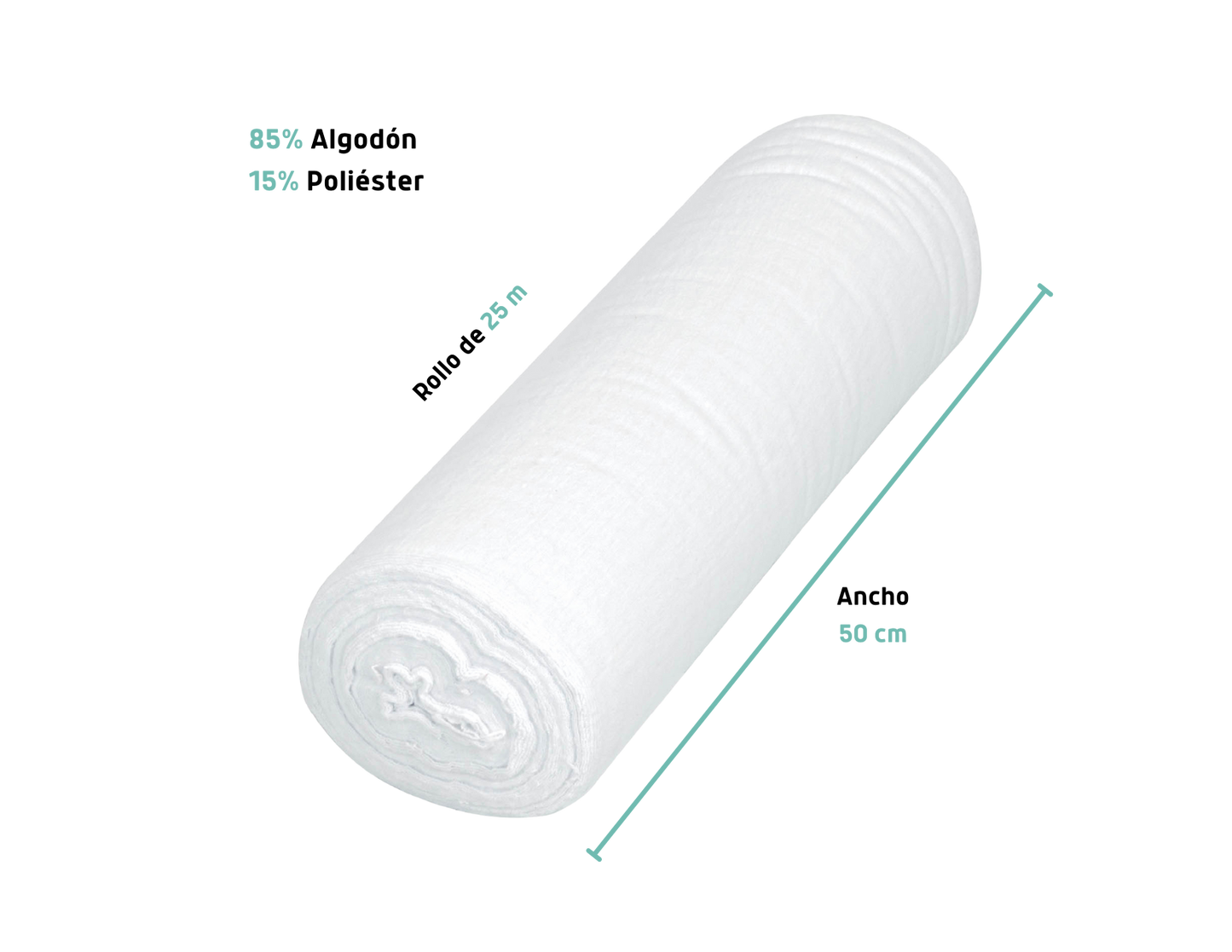 FRANELAS EN ROLLO DE ALGODON, 25 M X 50 CM, KLINTEK MODELO: 56021 56023 56022 CLAVE: FRA-25G FRA-25B FRA-25R