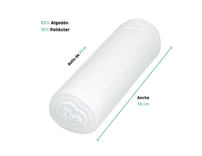 FRANELAS EN ROLLO DE ALGODON, 25 M X 50 CM, KLINTEK MODELO: 56021 56023 56022 CLAVE: FRA-25G FRA-25B FRA-25R