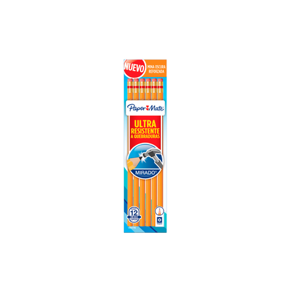 LÁPIZ DE GRAFITO 2.5 HB PAPER MATE MIRADO FORMA HEXAGONAL 12 PIEZAS 1931779