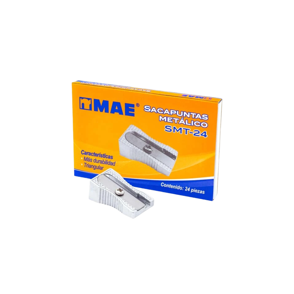 SACAPUNTAS METAL MANUAL MAE CAJA 24 PIEZAS SMT-24