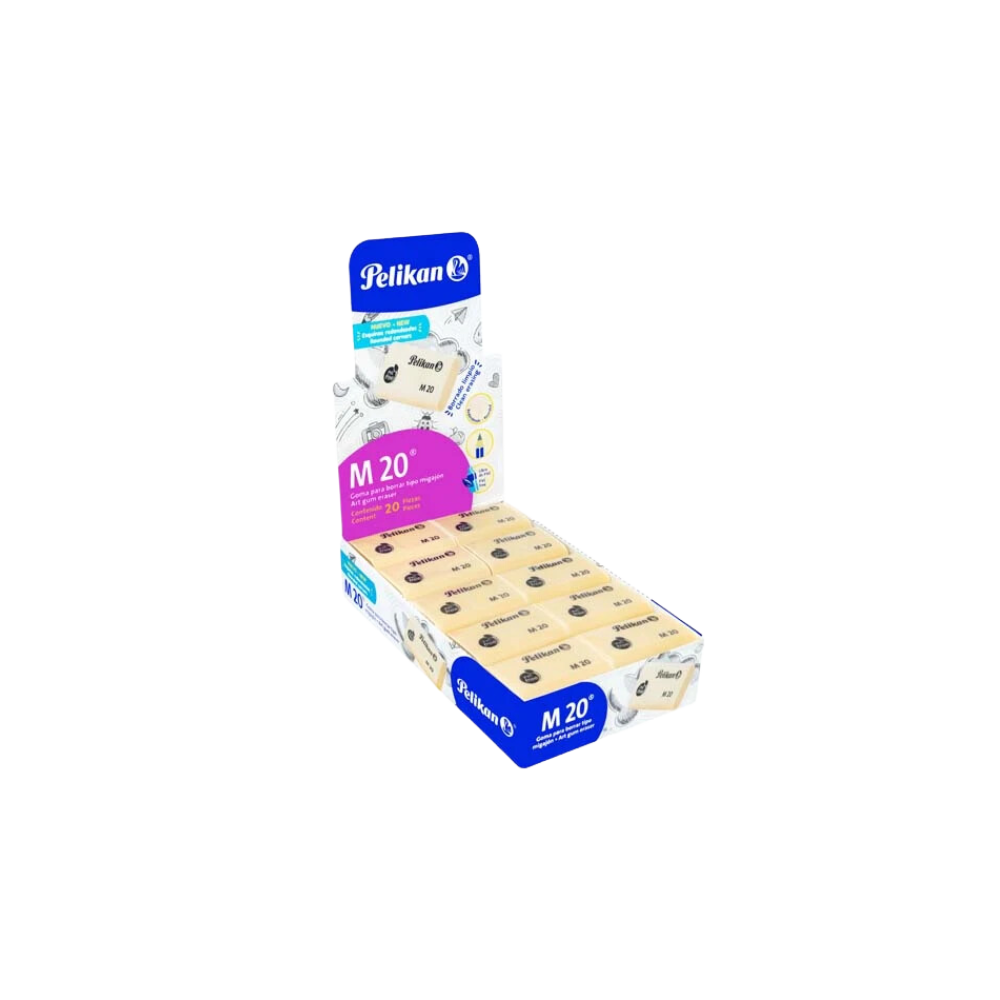GOMA BEIGE MAE MIGAJÓN CAJA CON 20 PIEZAS GM-20MJ