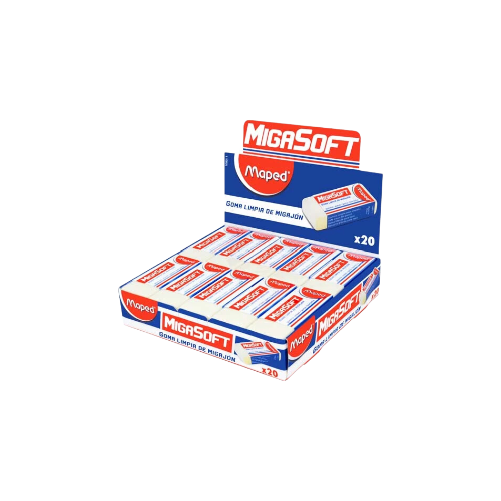 GOMA BLANCA DE MIGAJÓN MAPED CAJA CON 20 PIEZAS 108511