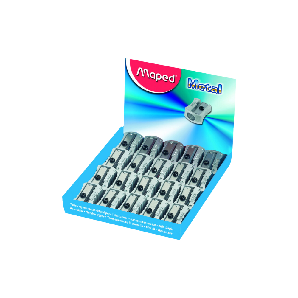SACAPUNTAS METAL MANUAL MAPED CAJA CON 20 PIEZAS 506600