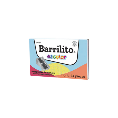 SACAPUNTAS DIAGONAL METÁLICO MANUAL BARRILITO CAJA 24 PIEZAS SPT07