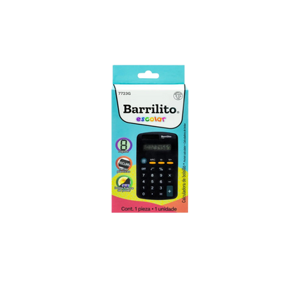 CALCULADORA DE BOLSILLO BARRILITO 7723G DE 8 DÍGITOS