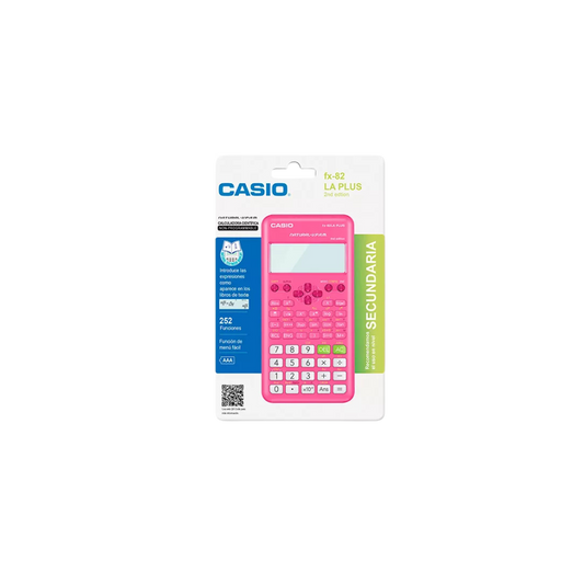 CALCULADORA CIENTÍFICA CASIO FX-82LAPLUS2-PK 252 FUNCIONES