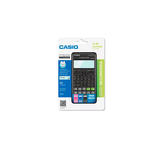 CALCULADORA CIENTÍFICA CASIO FX-82LAPLUS2-BK 252 FUNCIONES