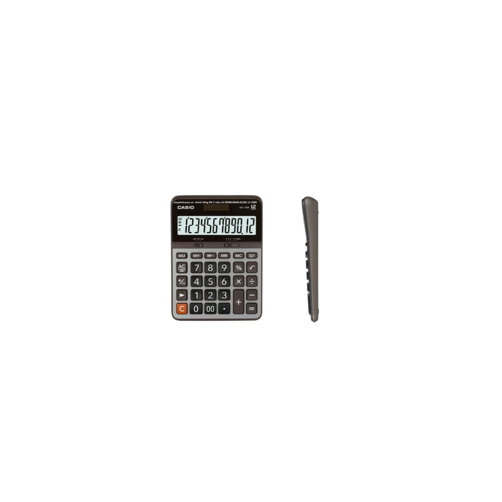 CALCULADORA BÁSICA SEMI ESCRITORIO CASIO DE 12 DÍGITOS AX-120B-S-MC