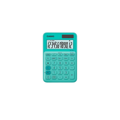 CALCULADORA SEMI ESCRITORIO CASIO DE 12 DÍGITOS MS-20UC-GN-S-EC