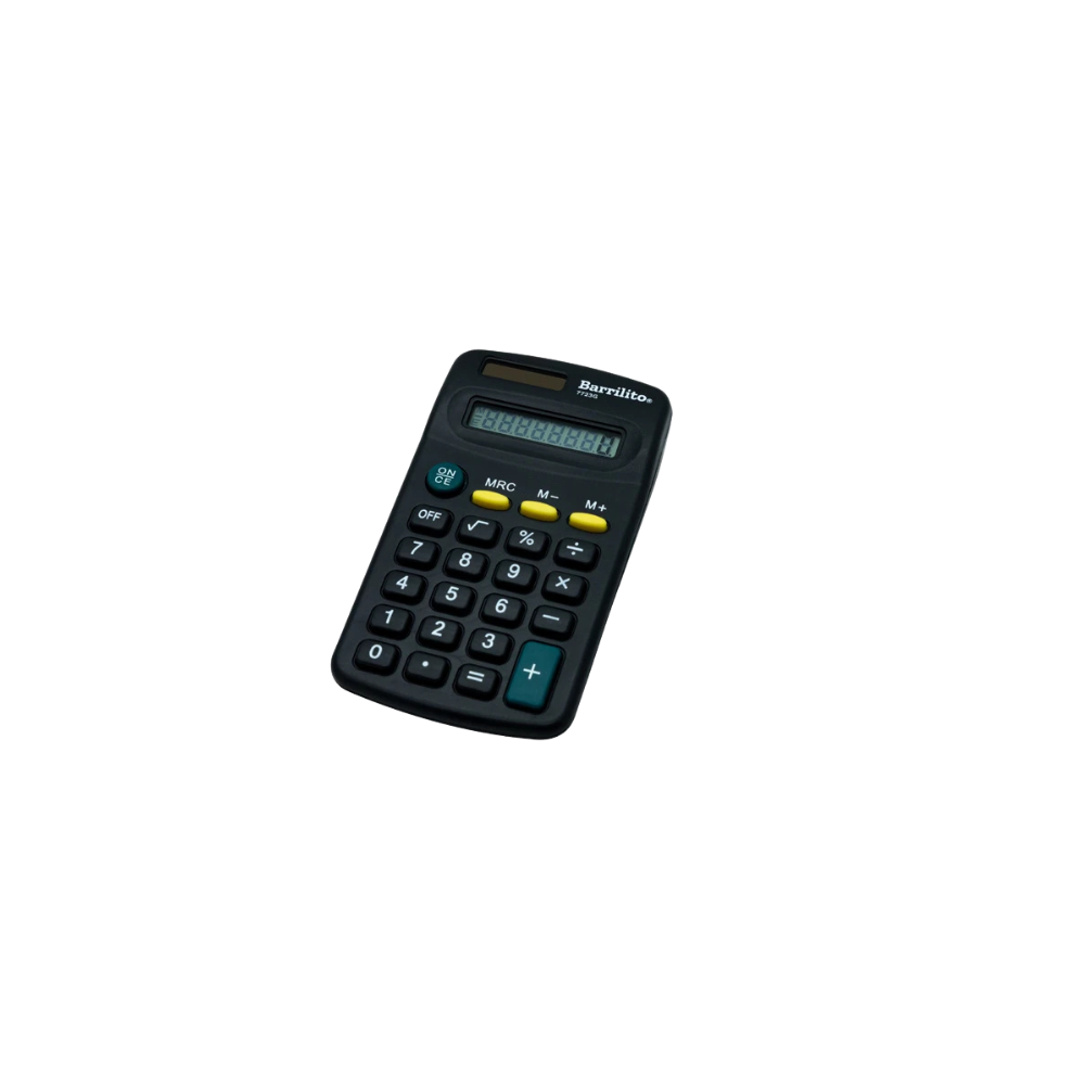 CALCULADORA DE BOLSILLO BARRILITO 7723G DE 8 DÍGITOS