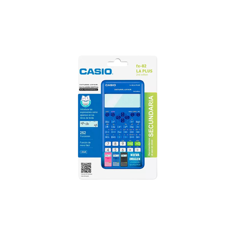 CALCULADORA CIENTÍFICA CASIO FX-82LAPLUS2-BU 252 FUNCIONES