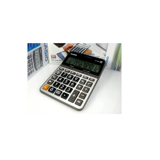 CALCULADORA BÁSICA SEMI ESCRITORIO CASIO DX-120B-S-MC DE 12 DÍGITOS
