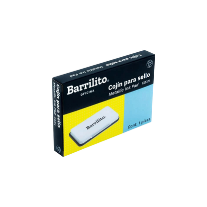 COJÍN PARA SELLO BARRILITO NEGRO TAMAÑO GRANDE 10 X 6CM 1 PIEZA CO3N