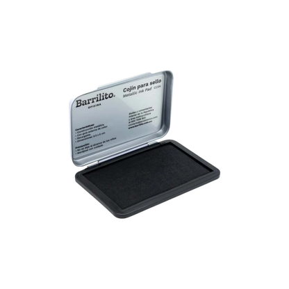 COJÍN PARA SELLO BARRILITO NEGRO TAMAÑO GRANDE 10 X 6CM 1 PIEZA CO3N