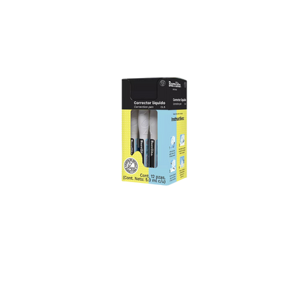 CORRECTOR BARRILITO PLUMA BASE AGUA 12 PIEZAS 5 ML CL5