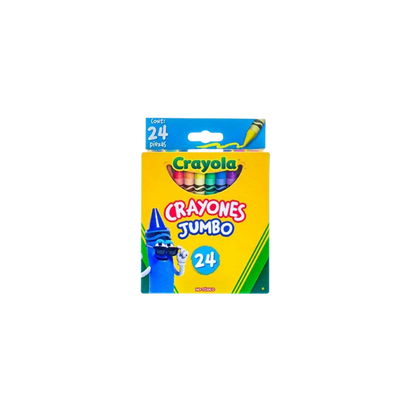 CRAYONES JUMBO CRAYOLA COLOR SURTIDO CAJA CON 24 PIEZAS 520324