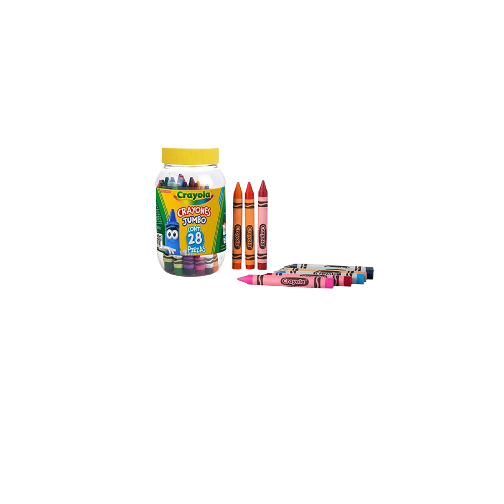 CRAYONES JUMBO CRAYOLA COLOR SURTIDO CAJA CON 28 PIEZAS 520328