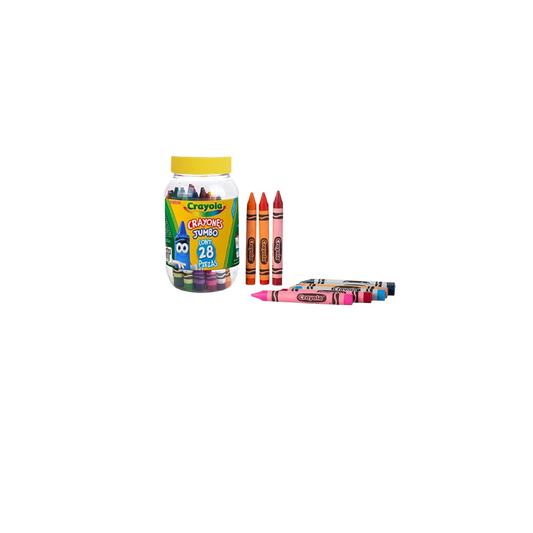 CRAYONES JUMBO CRAYOLA COLOR SURTIDO CAJA CON 28 PIEZAS 520328
