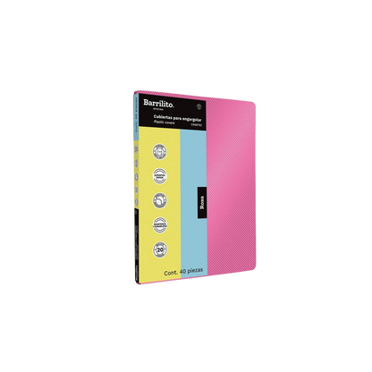 CUBIERTAS CARTA RAYADAS ROSA BARRILITO 40 PIEZAS 1 PAQUETE CRS8792