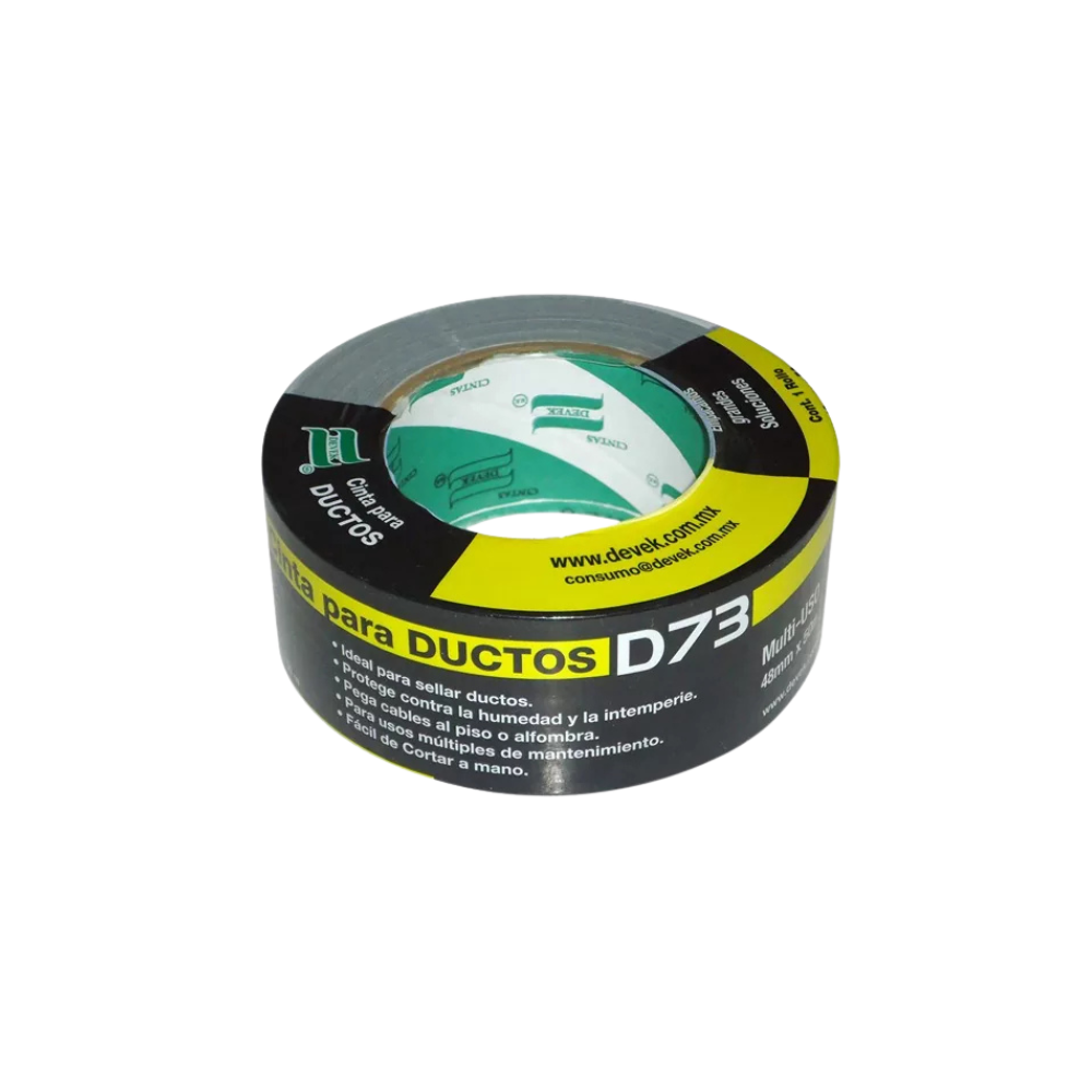 CINTA ADHESIVA PARA DUCTO DEVEK D73 COLOR PLATA DE 48 MM X 50 M 1 PIEZA D73