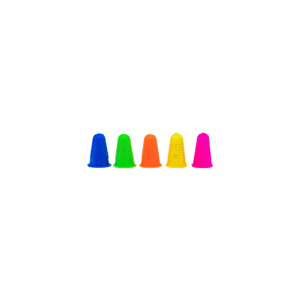 DEDAL DE HULE COLORES FLUORESCENTES DEL NO.12 HÉRCULES 1 BOLSA CON 20 PIEZAS DEDCLRF12-20