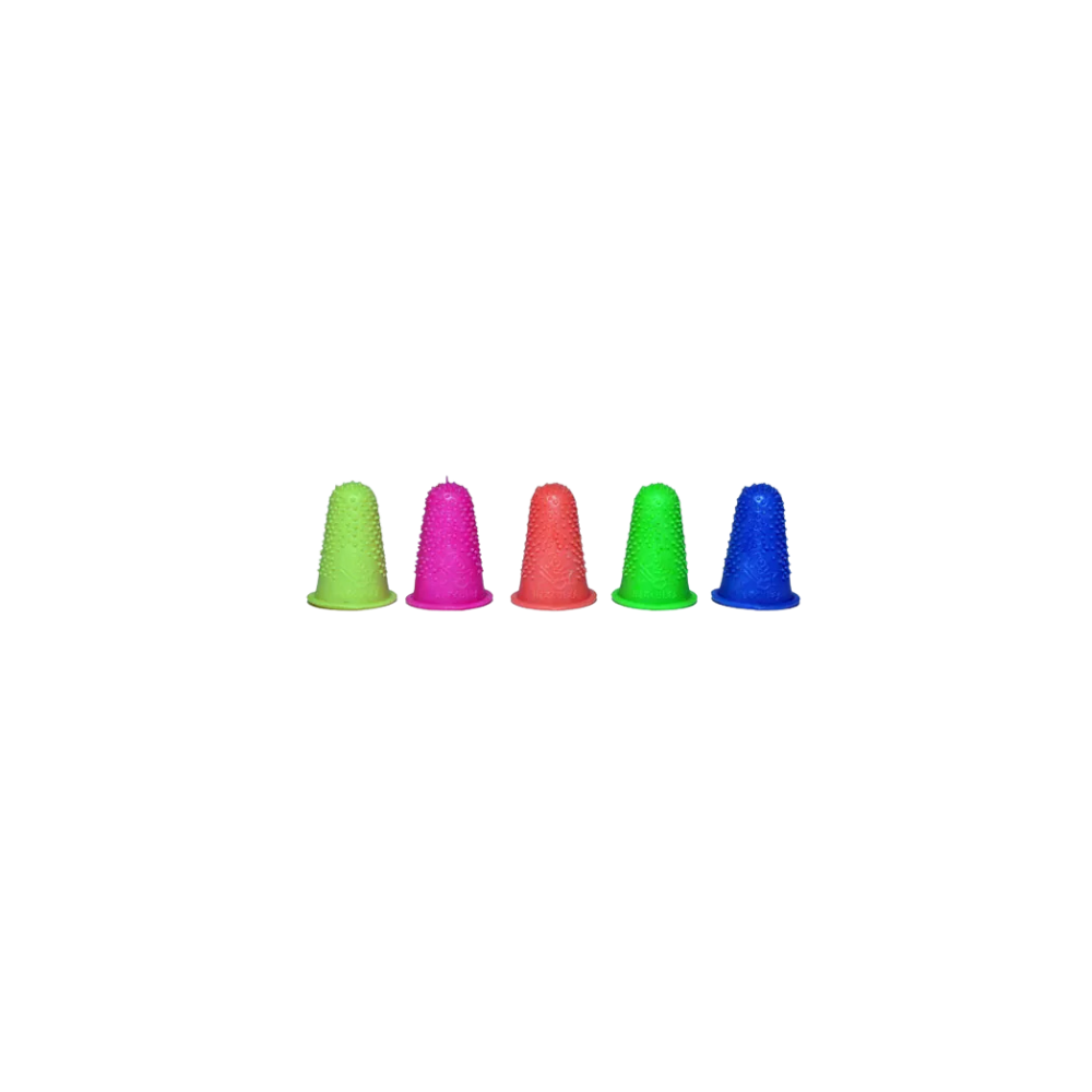 DEDAL DE HULE COLORES FLUORESCENTES DEL NO.11 HÉRCULES 1 BOLSA CON 20 PIEZAS DEDCLRF11-20