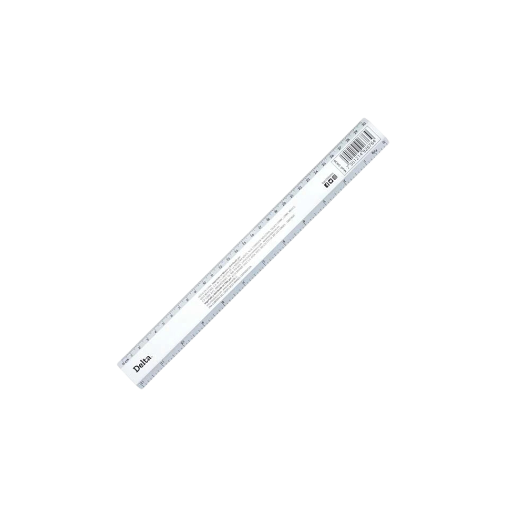 REGLA DELTA DE 30 CM METÁLICA DE ALUMINIO 1 PIEZA DR30