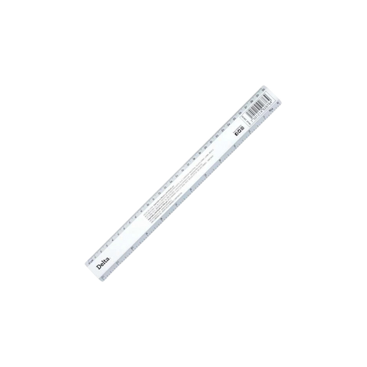 REGLA DELTA DE 30 CM METÁLICA DE ALUMINIO 1 PIEZA DR30
