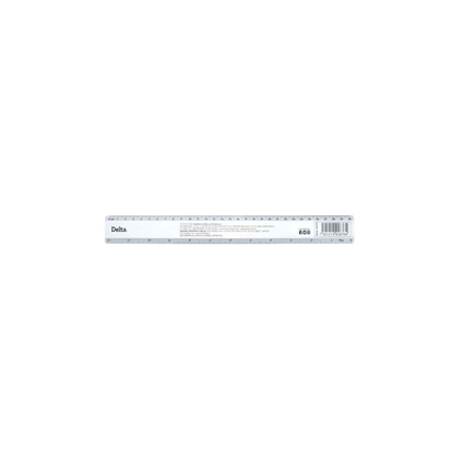 REGLA DELTA DE 30 CM METÁLICA DE ALUMINIO 1 PIEZA DR30