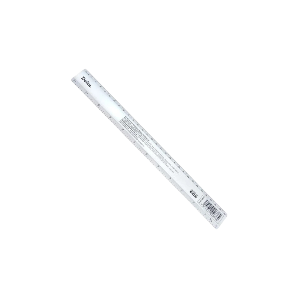 REGLA DELTA DE 30 CM METÁLICA DE ALUMINIO 1 PIEZA DR30