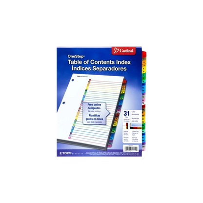 SEPARADOR CARDINAL CON 31 DIVISIONES E60118