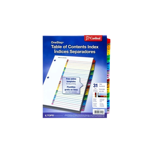 SEPARADOR CARDINAL CON 31 DIVISIONES E60118