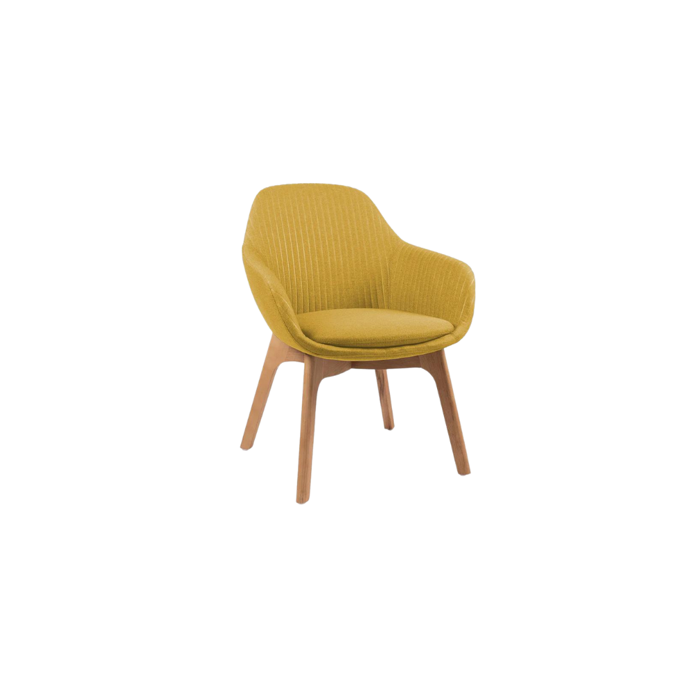SILLA VISITANTE FABRIZIA BASE DE MADERA OHV-126