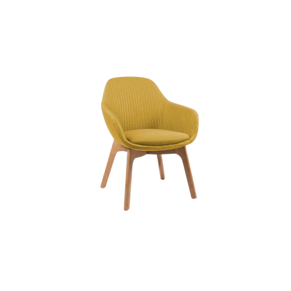 SILLA VISITANTE FABRIZIA BASE DE MADERA OHV-126