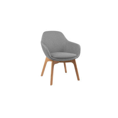 SILLA VISITANTE FABRIZIA BASE DE MADERA OHV-126